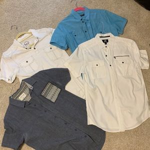 4 button down shirts